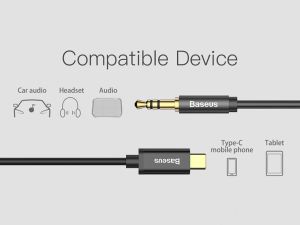 Kabel USB Baseus USB-C - mini Jack 3.5 mm 1.2 m Czarny (30476-uniw) 6