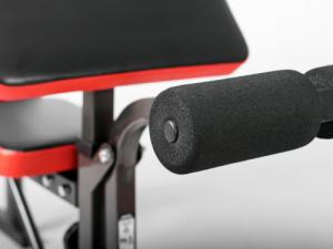 Ławeczka do ćwiczeń pod sztangę + modlitewnik NS-200 czarno-czerwona 6