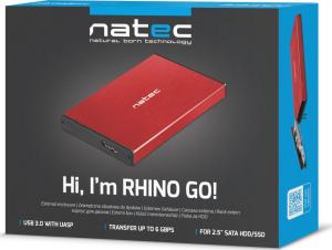 Kieszeń Natec 2.5" SATA - USB 3.0 Rhino Go Czerwona (NKZ-1279) 6