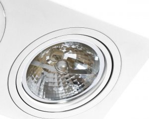Torino Oczko lampa sufitowa oprawa wpuszczana Azzardo Siro 2 2X50W AR111 biały GM2200 2