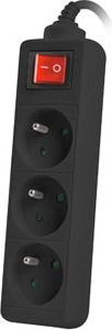 Listwa zasilająca Lanberg PS1 3 gniazda 3 m czarna (PS1-03E-0300-BK) 2