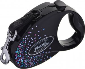 Flexi FLEXI Smycz Glam Splash Mystic, S TAŚMA 3 m, czarna 3