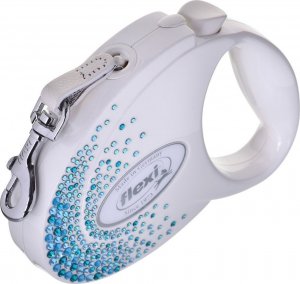 Flexi FLEXI Smycz Glam Splash Ocean, M TAŚMA 5m, biała 2