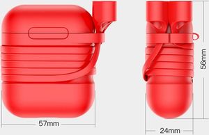 Baseus Etui ochronne do AirPods + Strap czerwone 7
