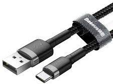 Kabel USB Baseus USB-A - USB-C 0.5 m Czarno-szary (CATKLF-AG1) 2