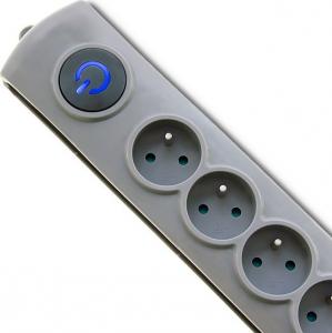 Listwa zasilająca Qoltec Swift przeciwprzepięciowa 8 gniazd 3 m szara (50168) 2