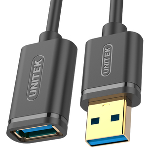 Kabel USB Unitek USB-A - USB-A 0.5 m Czarny (Y-C456GBK) 2