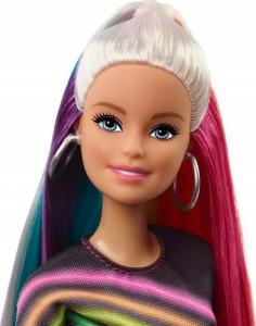 Lalka Barbie Mattel - Tęczowe włosy (FXN96) 2