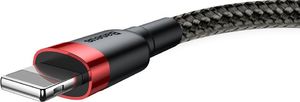 Kabel USB Baseus USB-A - Lightning 0.5 m Czarno-czerwony (CALKLF-A19) 2