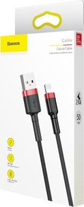 Kabel USB Baseus USB-A - Lightning 0.5 m Czarno-czerwony (CALKLF-A19) 6