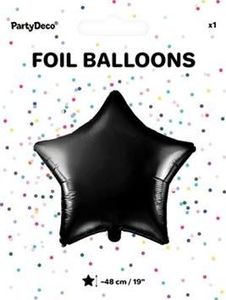 Party Deco Balon foliowy Gwiazdka, czarny, 48cm uniwersalny 2