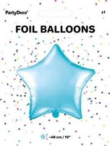 Party Deco Balon foliowy Gwiazdka, błękitny, 48cm uniwersalny 2