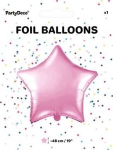 Party Deco Balon foliowy Gwiazdka, jasny różowy, 48cm uniwersalny 2