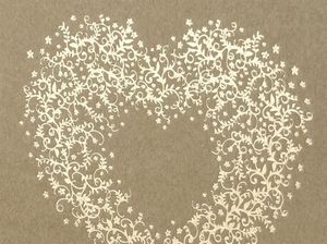 Party Deco Księga Gości, papier kraft ze złotym sercem, 20,5x20,5cm, 22 kartki uniwersalny 2