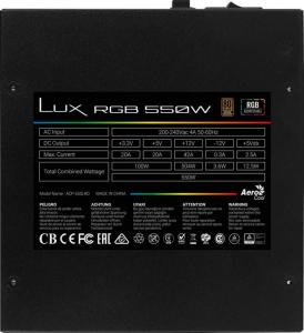 Zasilacz Aerocool LUX 550W RGB (AEROPGSLUXRGB-550) 4