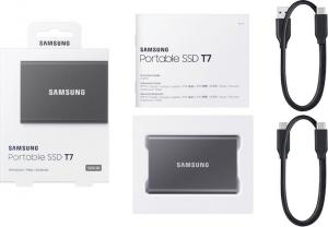 Dysk zewnętrzny SSD Samsung T7 2TB Szary (MU-PC2T0T/WW) 4