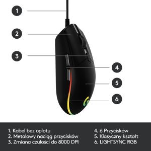 Mysz Logitech G102 Lightsync (910-005823) 7