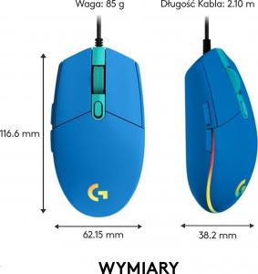 Mysz Logitech G102 Lightsync (910-005801) 9