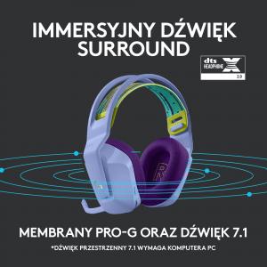 Słuchawki Logitech G733 Lightspeed Fioletowe (981-000890) 10