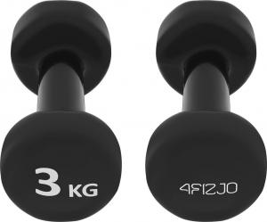 4fizjo hantle gumowane 2x3kg czarne 3