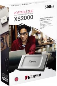 Dysk zewnętrzny SSD Kingston XS2000 500GB Czarno-srebrny (SXS2000/500G) 5