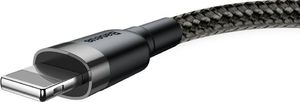 Kabel USB Baseus USB-A - Lightning 0.5 m Czarno-szary (6953156274938) 2