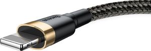 Kabel USB Baseus USB-A - Lightning 1 m Czarno-złoty (CALKLF-BV1) 2