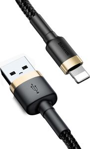 Kabel USB Baseus USB-A - Lightning 1 m Czarno-złoty (CALKLF-BV1) 4