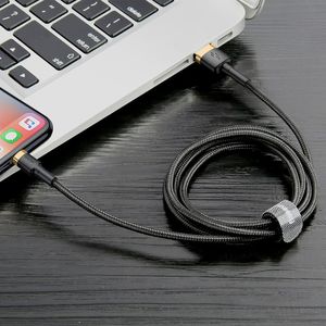 Kabel USB Baseus USB-A - Lightning 1 m Czarno-złoty (CALKLF-BV1) 6