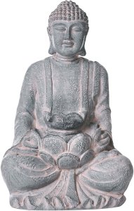 Beliani Fontanna ogrodowa LED URLANTE Budda Szary 6