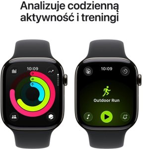 Smartwatch Apple Watch 11 GPS + Cellular 46mm Slate Titanium Sport Band S/M Czarny  (MFD14WF/A) 4