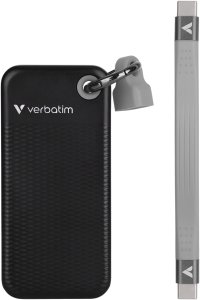 Dysk zewnętrzny SSD Verbatim Pocket 256GB Czarno-szary (.) 3