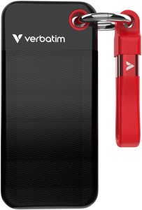 Dysk zewnętrzny SSD Verbatim Pocket 256GB Czarno-czerwony (.) 2
