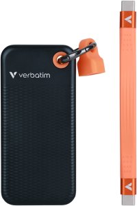 Dysk zewnętrzny SSD Verbatim Pocket 256GB Czarno-pomarańczowy (.) 2