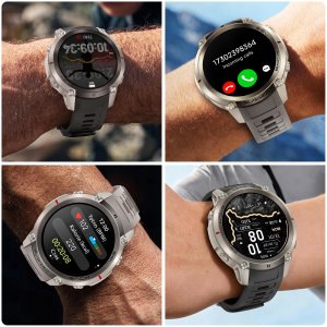 Smartwatch JG Smart SMARTWATCH MĘSKI ZEGAREK WODOODPORNY GPS MAPY ROZMOWY MENU PL AMOLED 500mAh 3