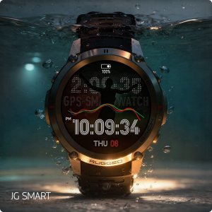 Smartwatch JG Smart SMARTWATCH MĘSKI ZEGAREK WODOODPORNY GPS MAPY ROZMOWY MENU PL AMOLED 500mAh 9