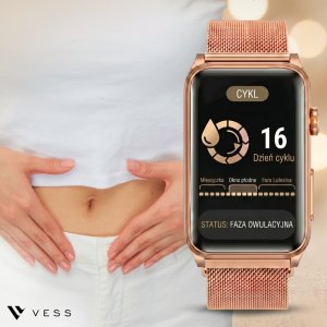 Smartwatch VESS SMARTWATCH DAMSKI ZEGAREK EKG HRV POMIAR CUKRU CIŚNIENIA TEMPERTATURA TĘTNO 11