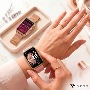 Smartwatch VESS SMARTWATCH DAMSKI ZEGAREK EKG HRV POMIAR CUKRU CIŚNIENIA TEMPERTATURA TĘTNO 2