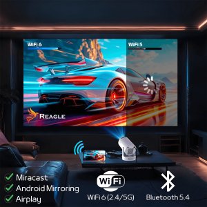 Projektor Reagle RZUTNIK MINI PROJEKTOR LED ANDROID 14 PRZENOŚNY 4K SMART TV WIFI MODEL 2026 REAGLE 7
