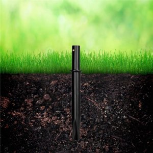 Bauerkraft Duża metalowa bramka piłkarska z siatką treningową do gry w piłkę nożną 300x200x120 cm czarno-niebieska 9