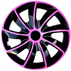Kołpak Titanium 15 cali NRM Quad Bicolor różowo-czarne NRM komplet 4 sztuk pink 2