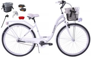 Kozbike Rower miejski 28 Kozbike K25 3bieg biały (przerzutka Sturmey Archer) (J8) 2