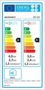 Klimatyzator Berdsen Klimatyzator przenośny z uszczelką 14000 BTU osuszacz grzanie Berdsen BD-581 EDUKAMP 14