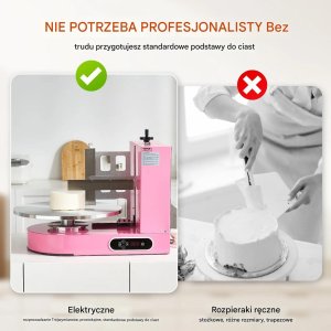 PrzydaSie Maszyna do dekorowania tortów obrotowa 10-40 cm regulacja do cukierni 5