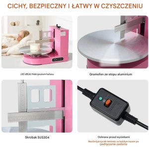 PrzydaSie Maszyna do dekorowania tortów obrotowa 10-40 cm regulacja do cukierni 6