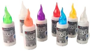 Dekoracja świąteczna Subito Wkłady do zniczy LED S2 48 sztuk mix 2