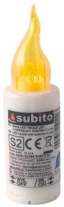 Dekoracja świąteczna Subito Wkłady do zniczy LED S2 24 sztuki żółte 2
