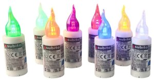 Dekoracja świąteczna Subito Wkłady do zniczy LED S2 24 sztuki żółte 4