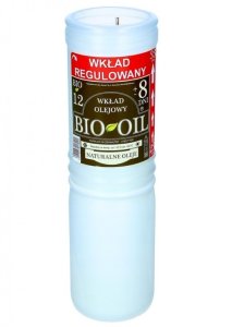 Bolsius Wkłady do zniczy olejowe Płomyk BIO-OIL* 12 ~192h ~8 dni 20 sztuk 2
