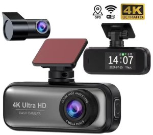 Wideorejestrator Diaway Kamera Wideorejestrator Samochodowa 4K GPS + Tylna Kamera Rejstrator WiFi HD 4